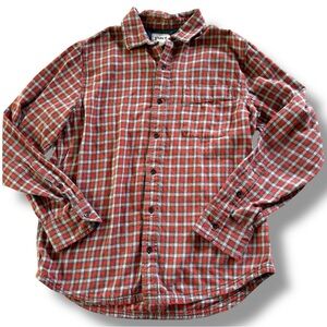 Pact Organic Cotton Flannel Plaid Shirt Size Medium
